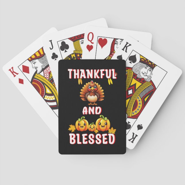 Jeu De Cartes Merci béni 23 US Maple Novembre Thanksgiving (dos)