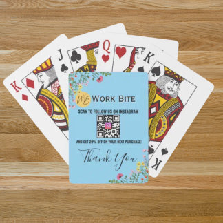 Jeu De Cartes Merci Code Qr Instagram Entreprise Wildflower