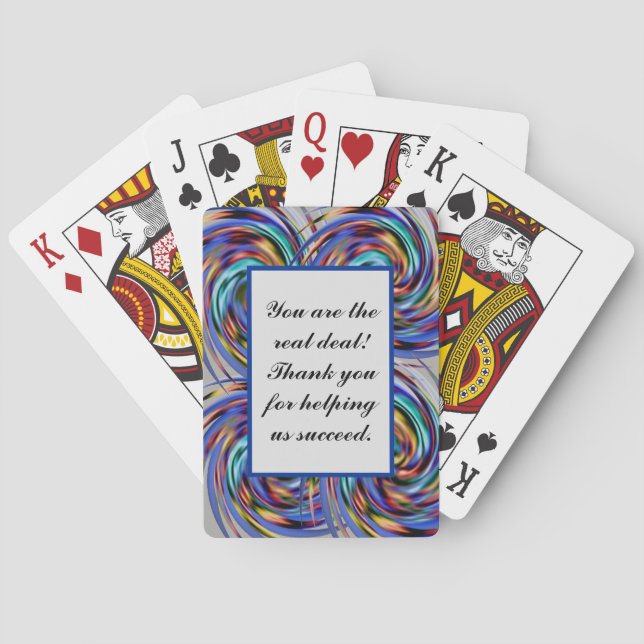 Jeu De Cartes Merci de reconnaissance des employés du vendeur (dos)