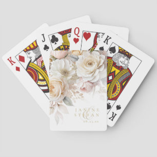 Jeu De Cartes Merci Mariage Floral Drama White ID1022
