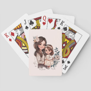 Jeu De Cartes Mère et fille adorable personnalisée (3)