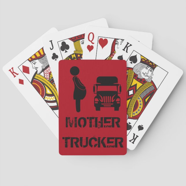 Jeu De Cartes Mère Trucker drôle et cool par Storeman (dos)