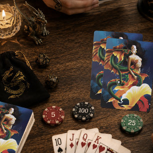 Jeu De Cartes Mermaid Koi Hypnotisante Dragon d'Eau Fantastique