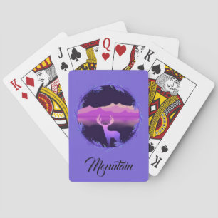 Jeu De Cartes Merveilleux Cool Parfait Purple Mountain Deer  