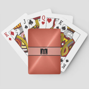 Jeu De Cartes Métal Bronze Acier Inoxydable Brillante
