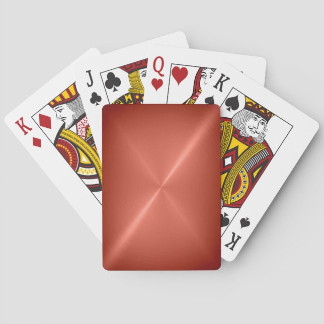 Jeu De Cartes Métal de cuivre balayé (dos)