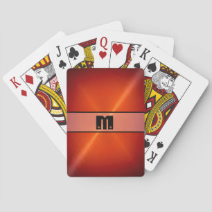 Jeu De Cartes Métal en acier inoxydable brillant rouge 3