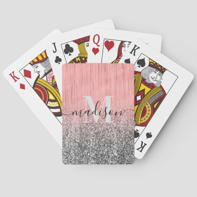 Jeu De Cartes Métal et Parties scintillant (dos)