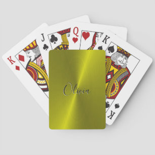 Jeu De Cartes Métal jaune brillant
