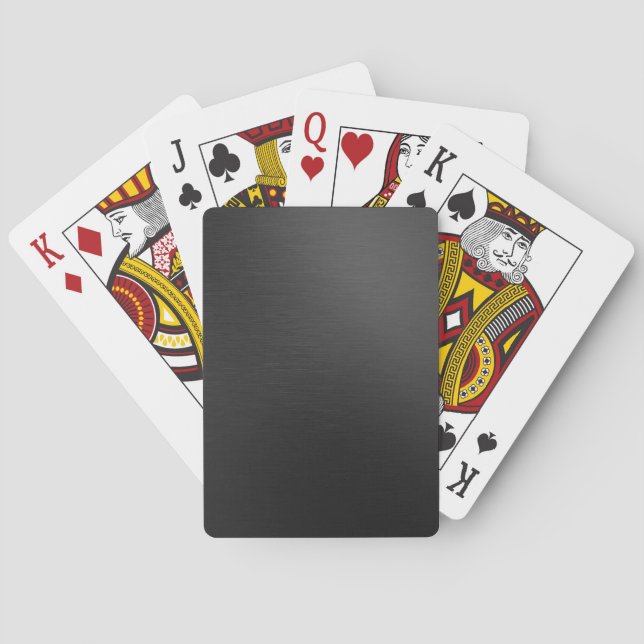 Jeu De Cartes Métal noir Matte (dos)