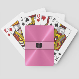 Jeu De Cartes Métal rose brillant en acier inoxydable 5