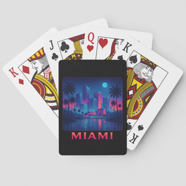 Jeu De Cartes Miami Moonrise - Neon Skyline (dos)