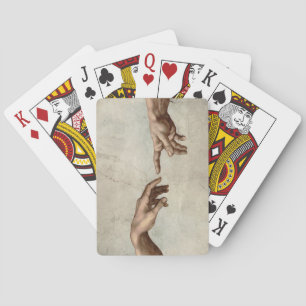Jeu De Cartes Michaelangelo mains création adam dieu