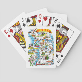 Jeu De Cartes Michigan Postcard Map Playing Cards