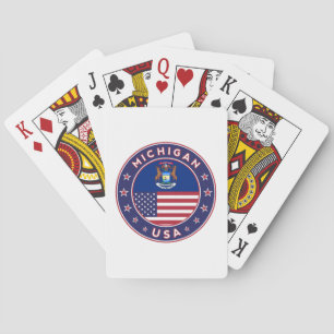 Jeu De Cartes Michigan sticker, étui téléphonique, sac, horloge