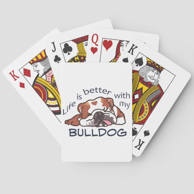 Jeu De Cartes Mieux avec mon Bulldog (dos)