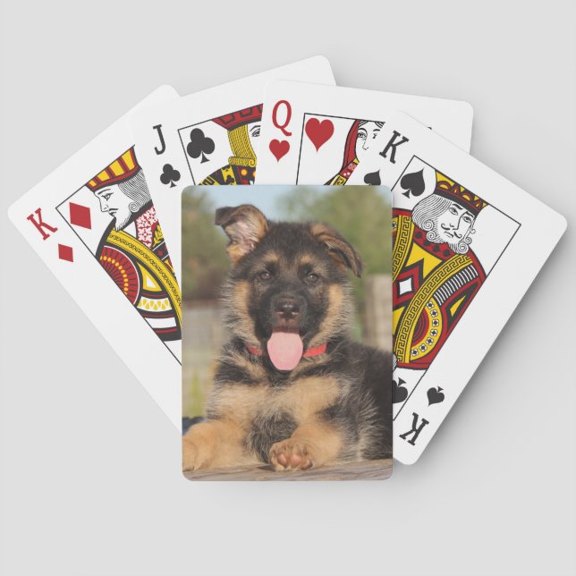 Jeu De Cartes Mignonne berger allemand Chien chiot (dos)