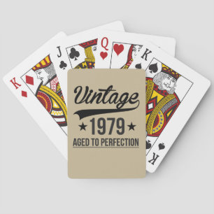 Jeu De Cartes Millésime 1979 Vieilli À La Perfection