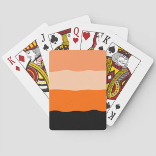 Jeu De Cartes Mini-bandes orange et noir ondulé