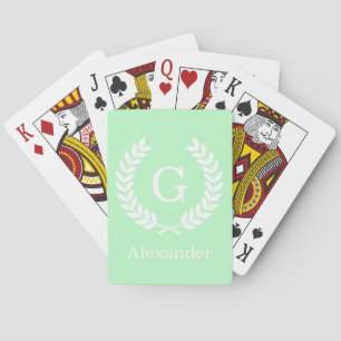 Jeu De Cartes Mint White Wheat Laurel Wreath