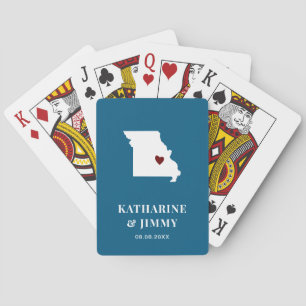 Jeu De Cartes Missouri Wedding Favor Deck of Cards, State Map P