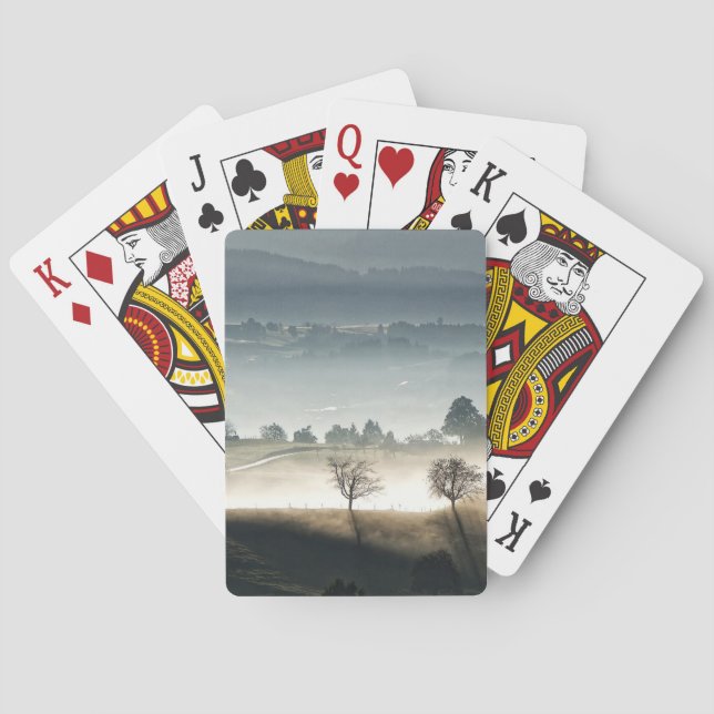 Jeu De Cartes Misty Suisse Paysage rural (dos)