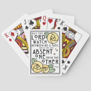 Jeu De Cartes Mizpah Rose jaune Art nouveau