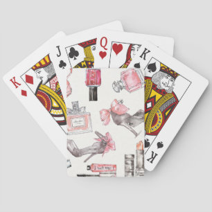 Jeu De Cartes Mode chic d'aquarelle des accents  
