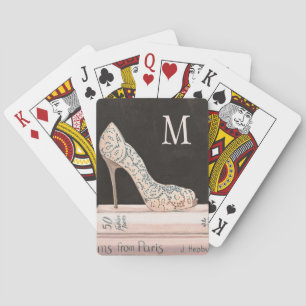 Jeu De Cartes Mode élégante sauvage de talon haut du monogramme