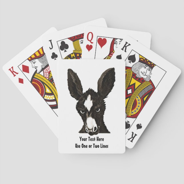 Jeu De Cartes Modèle Âne Grave-Personnaliser Avec Votre Texte (dos)