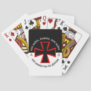 Jeu De Cartes Modèle Chevalier Alpha-Omega Non Nobis Domine