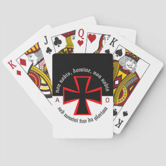Jeu De Cartes Modèle Chevalier Alpha-Omega Non Nobis Domine