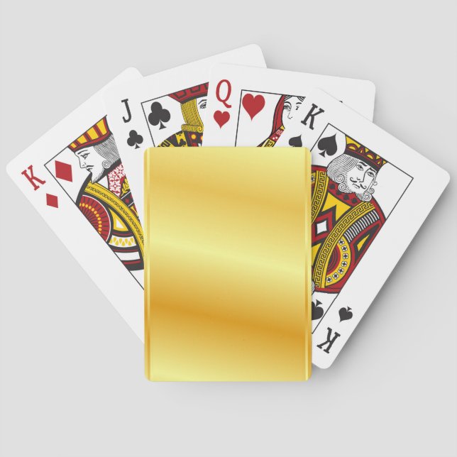 Jeu De Cartes Modèle d'apparence métal or moderne élégant (dos)