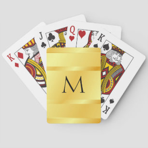 Jeu De Cartes Modèle d'apparence métallique Faux Gold