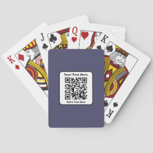 Jeu De Cartes Modèle de code QR numérisable avec texte modifiabl