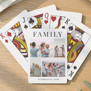 Jeu De Cartes Modèle de collage moderne de photo de famille pers