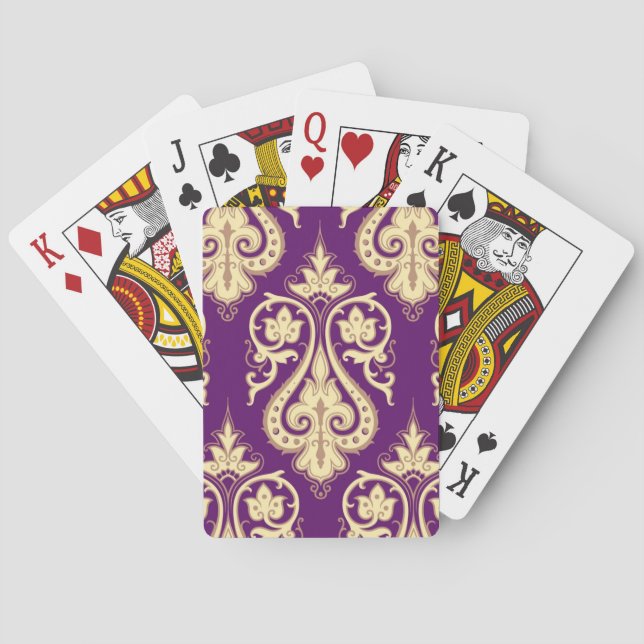 Jeu De Cartes Modèle de Damas 4 (dos)