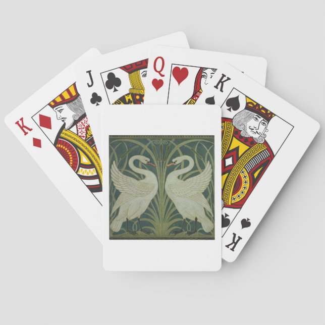 Jeu De Cartes modèle de papier peint 'Swan, Rush and Iris' (dos)