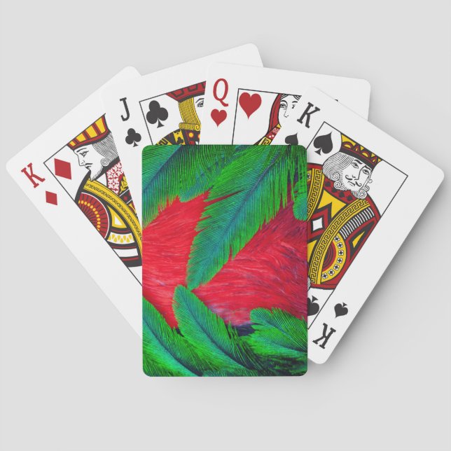 Jeu De Cartes Modèle de plume Quetzal resplendant (dos)