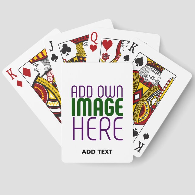 JEU DE CARTES MODÈLE DE TEXTE D'IMAGE BLANCHE SIMPLE MODERNE (Verso)