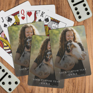 Jeu De Cartes Modèle de texte personnalisé et de photo verticale
