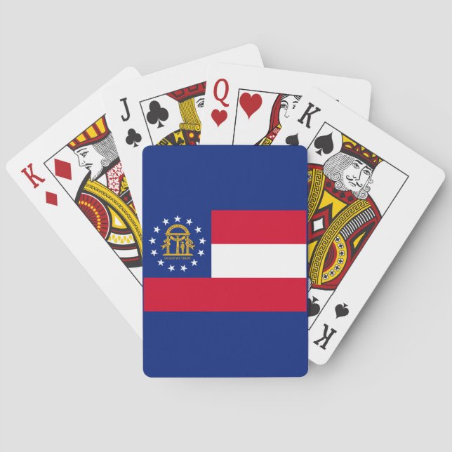 Jeu De Cartes Modèle du drapeau de l'État de Géorgie (dos)