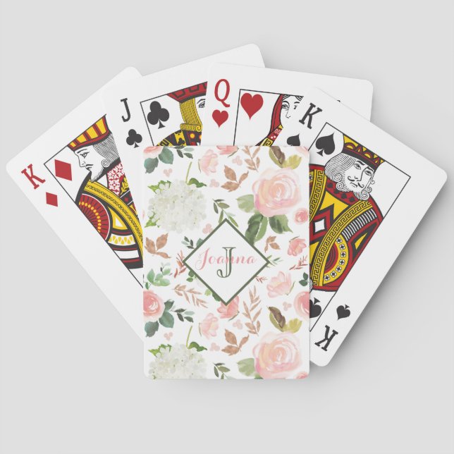 Jeu De Cartes Modèle floral (dos)