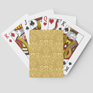 Jeu De Cartes Modèle Floral Baroque Damas d'or