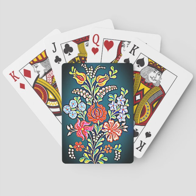 Jeu De Cartes Modèle Floral hongrois   (dos)