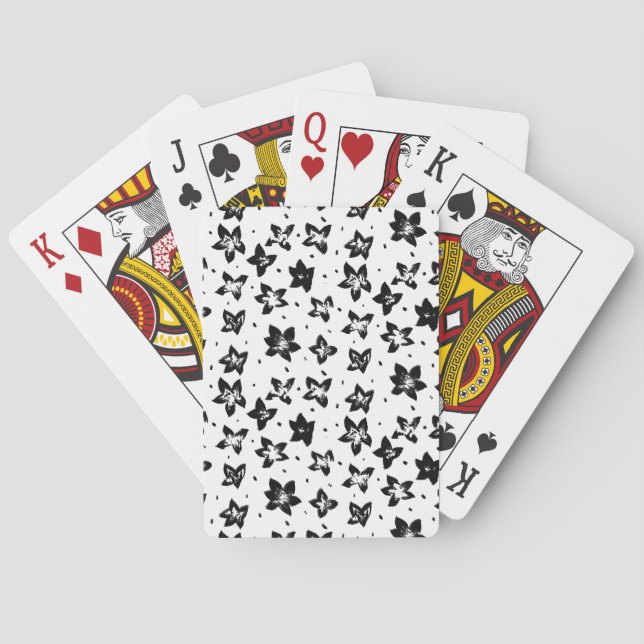 Jeu De Cartes Modèle floral reconstruit - Goth chromatique (dos)