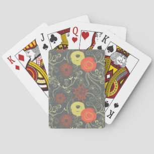 Jeu De Cartes Modèle floral rétro