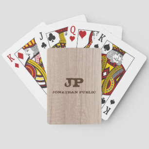 Jeu De Cartes Modèle Monogramme à la mode Planche à bois