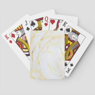 Jeu De Cartes Modèle vierge à personnaliser Marbre Doré