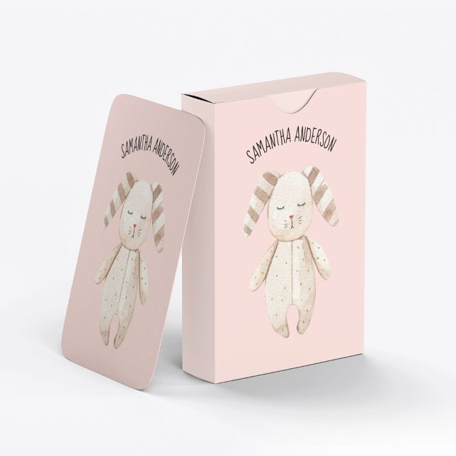 Jeu De Cartes Modern Pastel Pink Bunny (Créateur téléchargé)